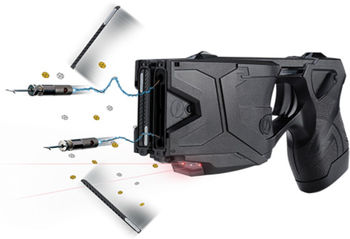 Taser X2 Defender Kit Black with Laser LED 4 live 
