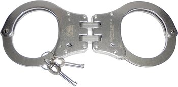 Police Force Hinged Stainless Steel NIJ Handcuffs