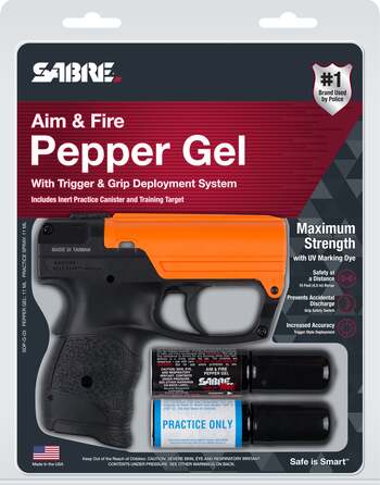 SABRE Aim and Fire Pepper Gel with Trigger and Grip Deployment