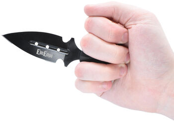 ElitEdge 5.5-Inch Push Dagger with ABS Sheath - BLACK