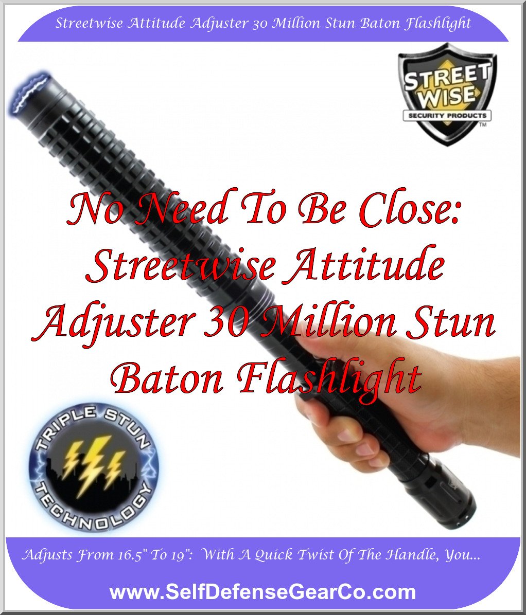 Streetwise Attitude Adjuster 30 Million Stun Baton Flashlight