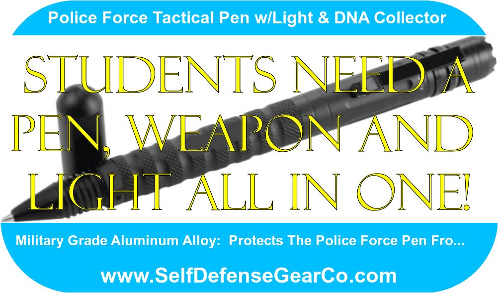 Police Force Tactical Pen w/Light & DNA Collector