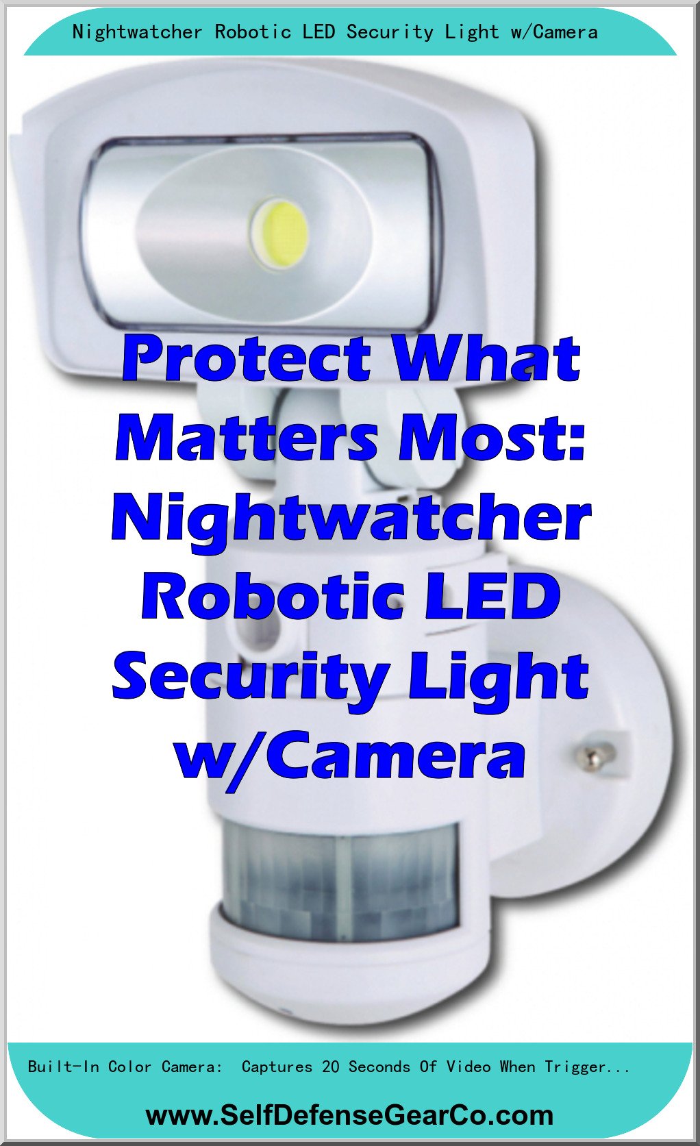 Nightwatcher Robotic LED Security Light w/Camera