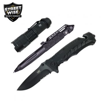 Streetwise Tac Pac Tactical Trio: Knife - Pen and Flashlight