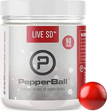 pepperball pack of 90 live round containing 2% pava