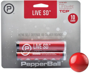 pepperball live sd rounds for lifelite and tcp containing 2% pava