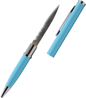 Serrated Pen Knife - Teal