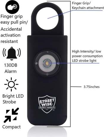 Streetwise Security SOS Pull Pin Alarm w/ Strobe Light