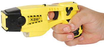 Taser X26C Kit Yellow w/Black Grip Plates with Las