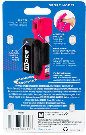 The Pepper Spray Jogger model is ideal for sports and outdoor activities such as running or hiking.