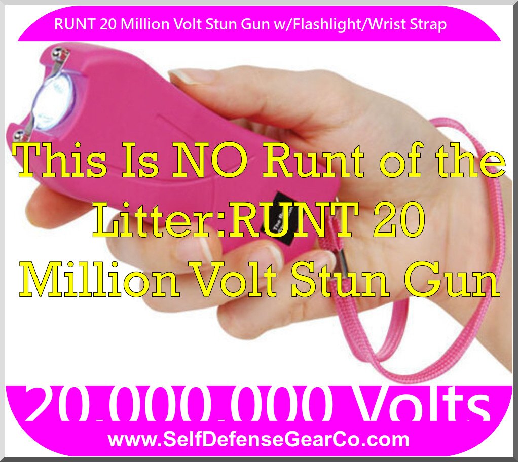 RUNT 20 Million Volt Stun Gun w/Flashlight/Wrist Strap